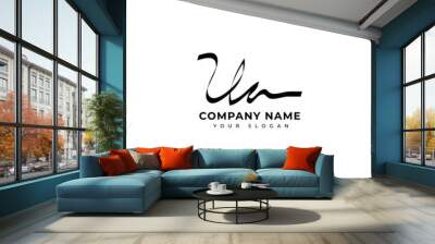 Ua Initial signature logo vector design Wall mural