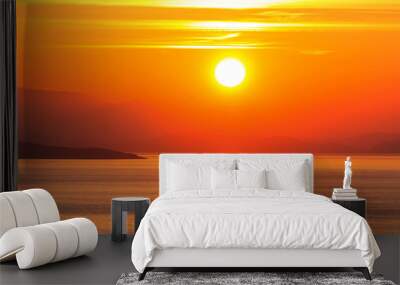 Greece sunset Wall mural