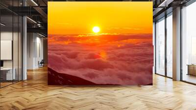 Mountains sunset Wall mural