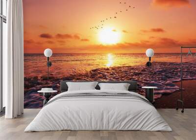 sea sunset Wall mural