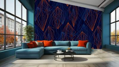 Abstract concept urban light line seamless pattern Wall mural