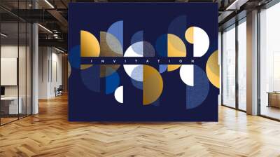 Modern abstract geometric header, invitation Wall mural