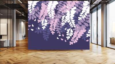 spring acacia blossom color vector illustration Wall mural