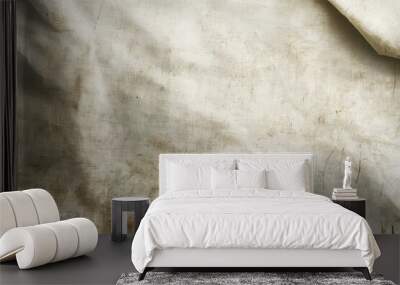 Wrinkled and Stained Beige Canvas Texture Wall mural