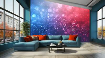 red blue glow gradient soft background with bokeh Wall mural