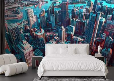 sydney cbd in the style Wall mural