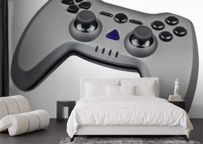 Grey game controller isolated on white background. Wall mural