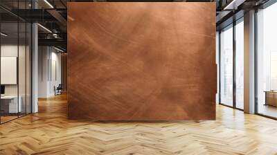 Copper background. There are scratches on the copper surface. Wall mural