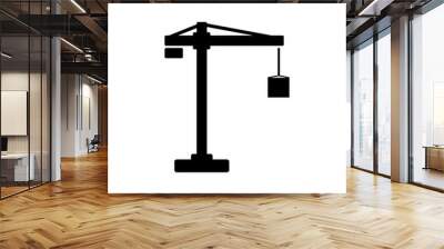 Building crane icon. Vector illustration Wall mural