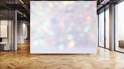 abstract bokeh background. christmas bokeh. blue blurred background. silvery shine Wall mural