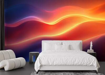 Mystic Blur: Dark Blue and Orange Gradient Abstract Background Wall mural