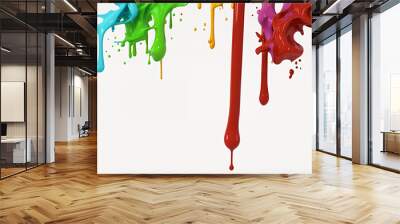 a colorful paint liquid splashing Wall mural