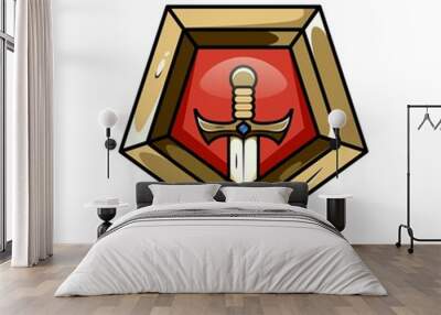 shield gaming mascot sword design vector Wall mural