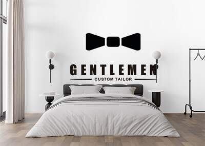 Gentleman icon, illustration logo concept for men's clothing boutique Wall mural