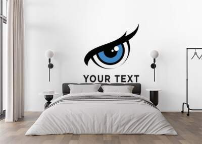 icon symbol eye logo design inspiration template. Wall mural