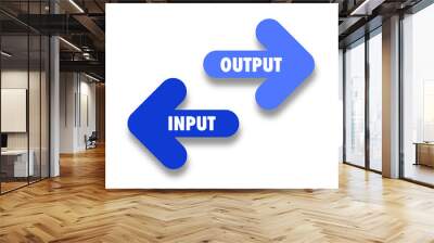 Input output two arrows right and left side Wall mural