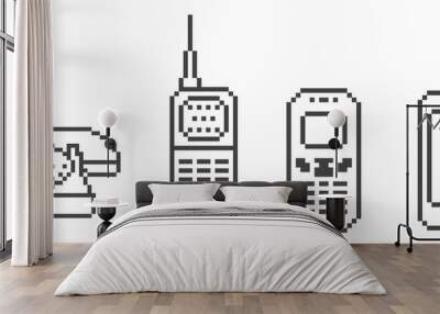 Evolution phone pixel icon Wall mural