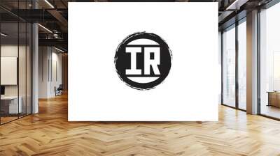 IR Logo Initial Letter Monogram with abstrac circle shape design template Wall mural