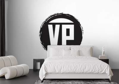 VP Logo Initial Letter Monogram with abstrac circle shape design template Wall mural