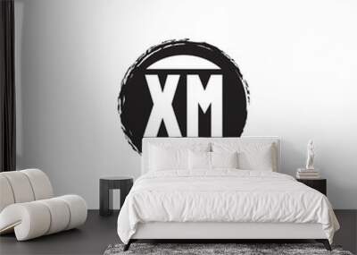 XM Logo Initial Letter Monogram with abstrac circle shape design template Wall mural