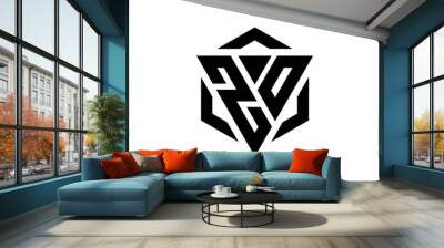 ZO Logo monogram with triangle and hexagon modern design template Wall mural