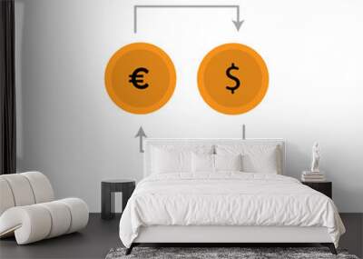 Exchange currency line icon. Money vector outline sign. Wall mural