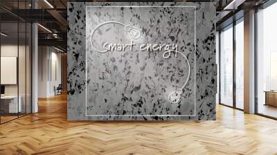 background of marble with glass panels and the words green energ Wall mural