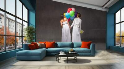 wedding party concept Wall mural