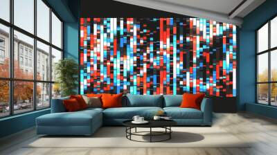 Big data colorful visualization. Futuristic infographic. Information aesthetic design. Visual DNA data complexity. Complex data threads graphic visualization. Social network, abstract data graph. Wall mural