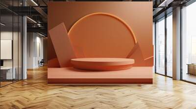 Abstract background, mock up scene with podium geometry shape for product display. 3D rendering Wall mural