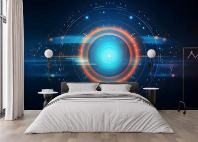 Abstract technology background circles digital hi-tech technology design background. concept innovation. vector illustration Wall mural