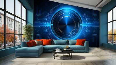 Abstract technology background circles digital hi-tech technology design background. concept innovation. vector illustration Wall mural