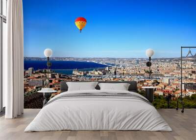 Aerial view of Marseille City Wall mural