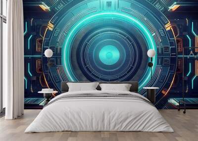 futuristic technology background Wall mural