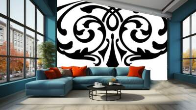 Ornate Scroll Design Wall mural