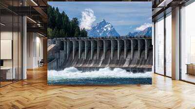 Jackson Dam located in The Grand Teton National Park, USA Wall mural