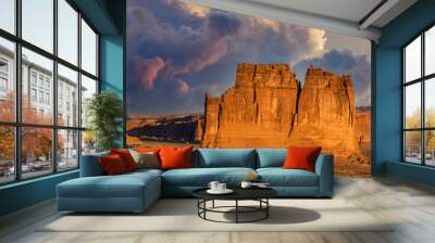 Travel and Tourism - Scenes of the Western United States. Red Rock Formations In Arches National Park, Utah. Wall mural