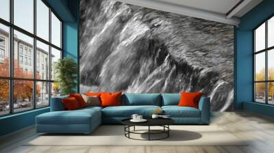 Grayscale of a flowing water from a valley Wall mural