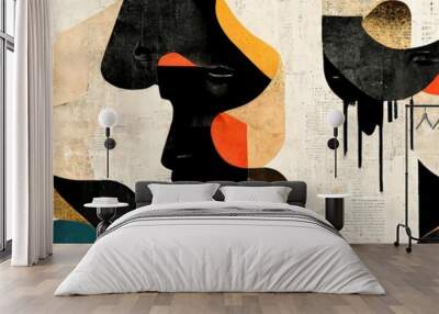  Abstract portraits of person Wall mural