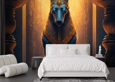 Anubis ancient Egyptian god of death. Fantasy scenery. concept art.  Wall mural