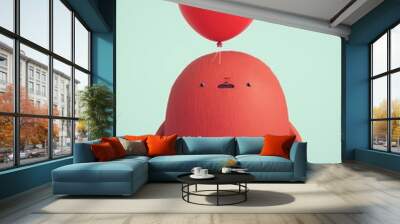 Monster with balloon. Wall mural