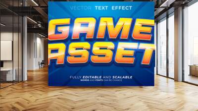 Editable text effect Game Asset 3d style illustrations Wall mural