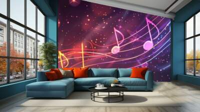 greeting card for happy music day Wall mural