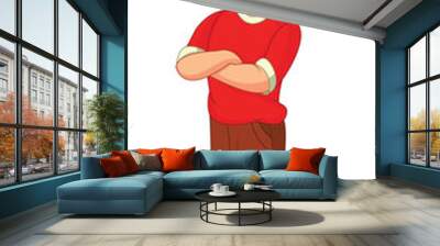 HAPPY BOY SMILING WITH FOLDED HANDS Wall mural