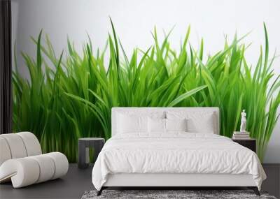 green grass cartoon isolated Wall mural