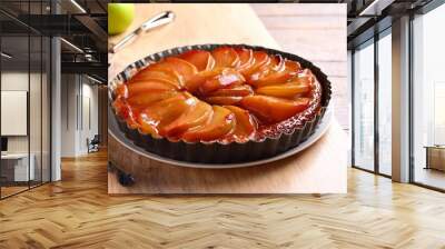 tarte tatin upside down apple tart traditional generative ai Wall mural