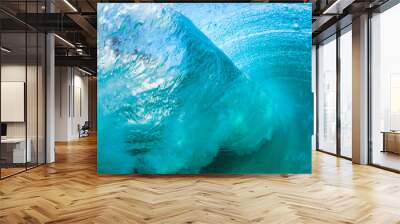 Behind the wave underwater Wall mural