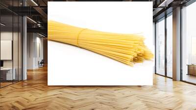 Bunch of spaghetti isolated on white Wall mural