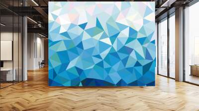 blue low poly abstract background
 Wall mural