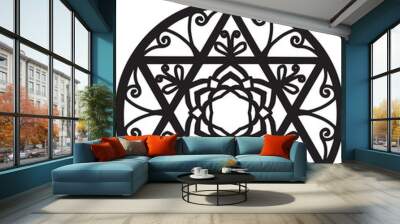 Mandala Flower Christmas Ornament Wall mural